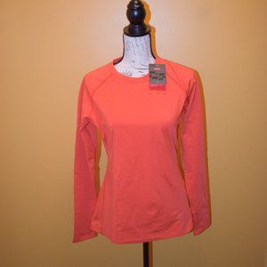 Hiskywin Orange Breathable Long Sleeve Crew Neck Medium